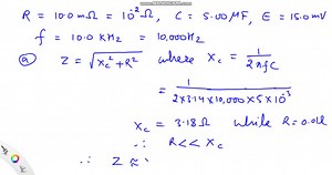 SOLVED:Calculate the resistance and inductance or capacitance in… | Numerade