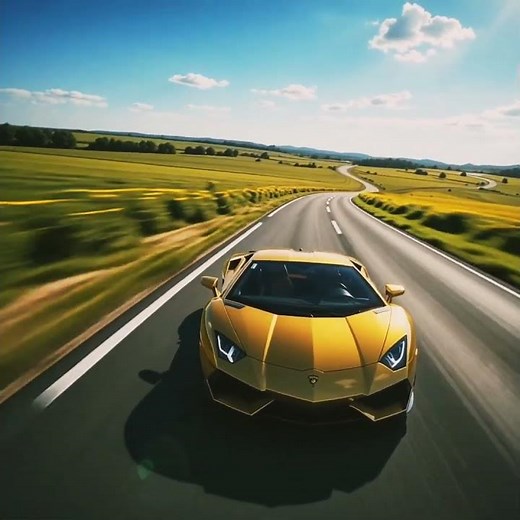🔥 Gold Lamborghini Aventador | Speed Run with Sound 😱 & Luxury Review in 8K