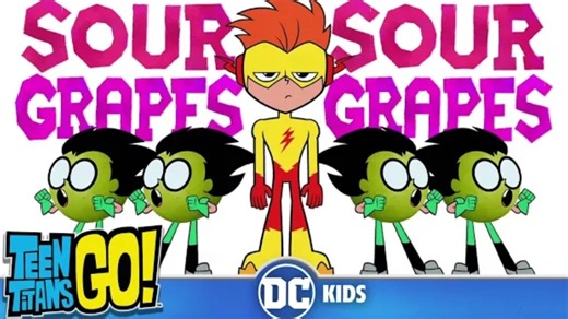 Teen Titans Go! | Sing Along: Sour Grapes By Robin | @dckids