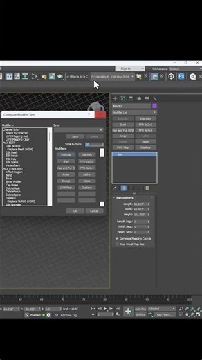 Configure Modifier Set in 3ds Max — Speed Up Your Workflow 5X! #shorts