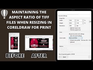 "How to Maintain Dimensional Integrity When Resizing a TIFF File in CorelDraw for Print Setup"