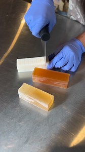 Unwind and make soap samples with us! ❤️🌿 Here’s our maker, James, slicing fresh soap logs into perfect little sample sizes! You can find these minis in-store, or they often pop up as surprise thank-you gifts in orders and subscription boxes! 😊 | Lakota Made LLC