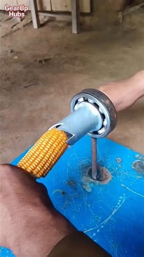 🌽 INSANE Homemade Corn Sheller Strips Kernels in Seconds! 😱 You NEED This! #shorts