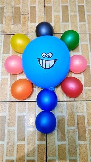 🎈Balloon Popping Fun! One Big + 9 Tiny Colorful Balloons! #funny #poppballons 63