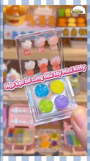 Making mini kitty strawberry toffee 🍓 #minivlog #diy #dailyvlog #douyin