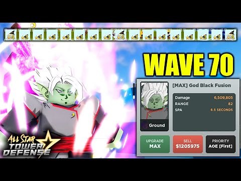 Lvl 100 6 Star God Black (Fused Zamasu) TESTED in INFINTE EXTREME | All Star Tower Defense ROBLOX