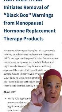 Black box warning label change for HRT