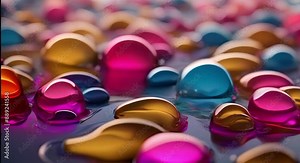 Use fluid simulations or gradient animations to create the effect of flowing liquid colors blending into each other. This can be done using software like After Effects or Blender