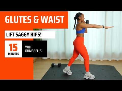 15 Min Glute Workout at Home w/ Core | Lift Your Glutes & Sculpt Your Waist
