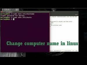How to change the computer name in ubuntu linux? (using terminal)