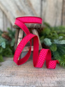 1" Hot Pink Red Ribbon, Farrisilk Ribbon, Kitschy Checks Ribbon, Wired Ribbon, Pink Red Christmas Ribbon, RK848-15 - Etsy
