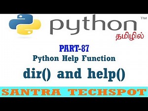 #87 | Python Help Function dir() and help() | Python Tutorial in Tamil