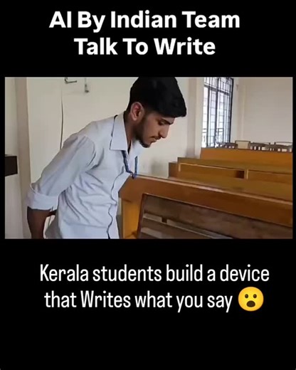 AI Python Programming on Instagram: "Kerala students build a device that Writes what you say ..... 🥺😳 Follow us for latest updates in AI & Technology World 🌍 #developerlife #machinelearning #ai #chatgpt #computerscience #engineers #artificialintelligence #technology"