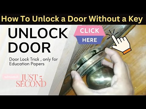 How to unlock a door without a key _ Unlock door without key