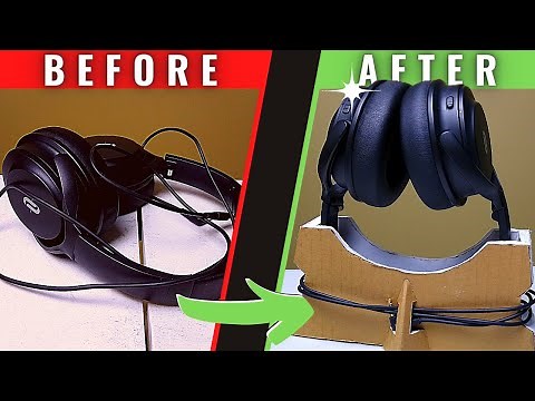 Best DIY Headphone Stand for FREE (How to Make a Headphone Holder with Cardboard)