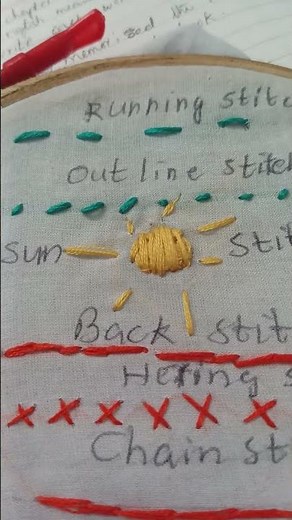 5 different types of embroidery stitches