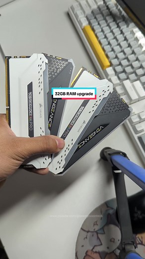 Ram upgrade 16GB to 32 GB #pcupgrade #pcgaming #pc #pcbuild