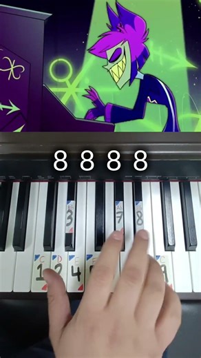 تعليم بيانو بسهولة بالأرقام 🎹🎶 Hell's greatest Dad "Hazbin Hotel OST" piano tutorial Easy by Numbers