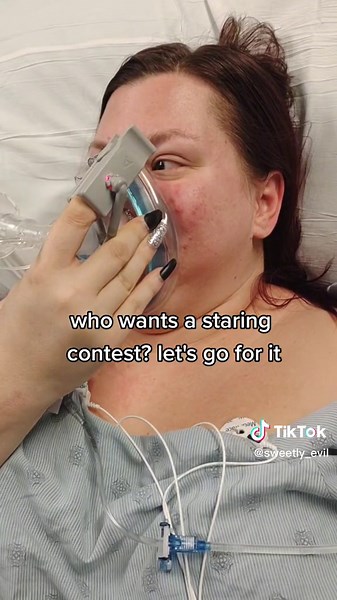 Tried having a staring contest with the anesthesia tech as he pushed the propofol #medicaltiktok #medicalhumor #ehlersdanlossyndromecheck #mri #anesthesia #propofol