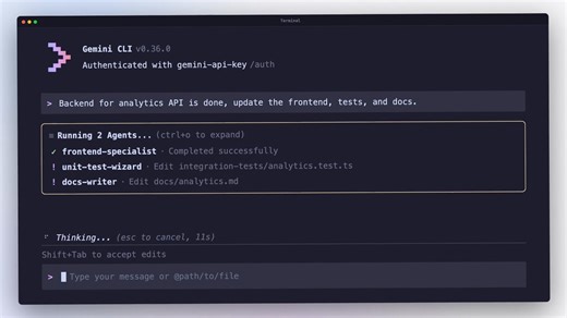 Gemini CLI’s new Subagents feature is a game-changer for terminal productivity. It turns your primary agent into a strategic manager that delegates sub-tasks to specialized experts.👉 Subagents keep the main window fast by handling high-volume tool calls in isolation👉 Run specialized agents for code exploration and analysis simultaneously👉 Use .md files to create agents tailored to your specific project standardsScale your dev workflow without the clutter. 🧠💻