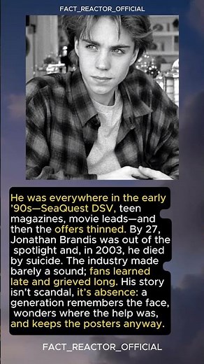 Jonathan Brandis — fame, silence, loss #90sTV #SeaQuest