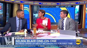 Robin Roberts, Michael Strahan and George Stephanopoulos on Selma Blair's powerful story about her MS diagnosis. FULL STORY: https://gma.abc/2Xrjr82 | Good Morning America