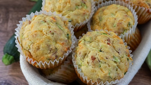 Cheesy Bacon Zucchini Muffins Recipe - Tasting Table