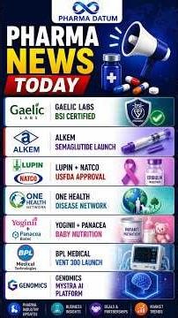 Daily Pharma News #Alkem #Lupin #Natco #USFDA #AIHealthcare #BPLMedical #PanaceaBiotec #PharmaDatum