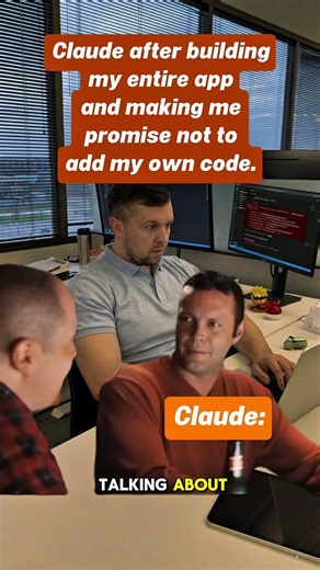 When AI Builds Your App and Begs You Not to Touch It 😂 #codinghumor #shorts