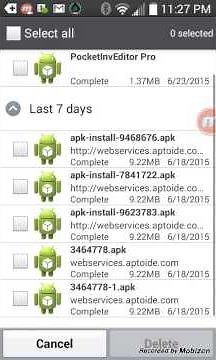 How to delete apk files