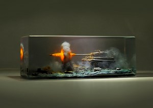 WW2 Tiger Tank Resin Diorama Lamp, Military Sculpture Art - Etsy