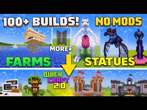 100+ ONE CLICK BUILDS in Minecraft 😱 | No Mods | Quick Craft 2.0