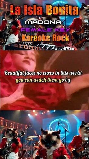 KARAOKE ROCK La Isla Bonita Female Key (Madonna) SiameseCat Karaoke Rock