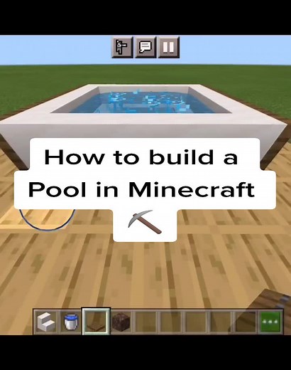 How to build a pool #minecraftbuildhacks #tutorials #foryou
