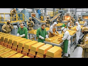 Inside the Gold Refining Plant: How Rock Turns Into Pure 24K Gold Bars (Full Process)