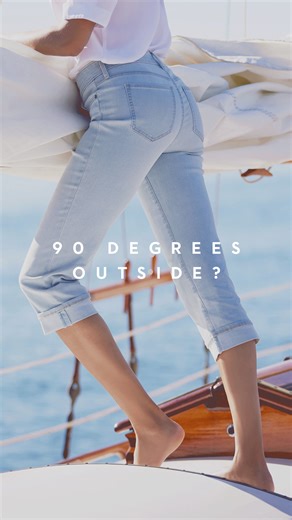 Temperature-regulating Cool Embrace® Denim keeps you cool and comfortable even on the hottest days. | NYDJ