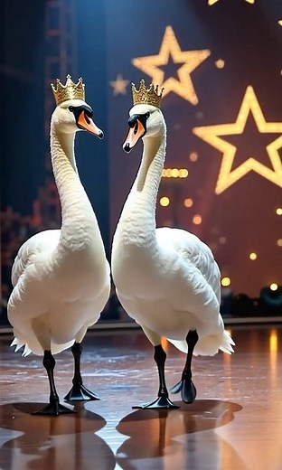 🌟 Two Little Girls Transform into a Majestic Swan on AGT! ✨ (Must Watch!) #animalfusiondance