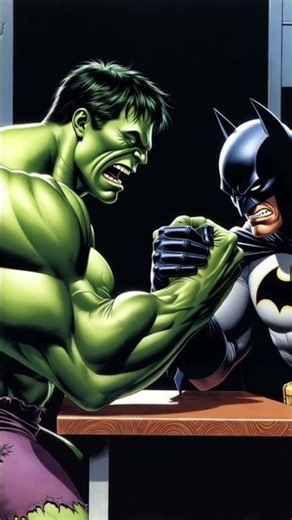 Hulk vs Batman arm wrestling match #fypシ゚viral #hulk #batman #comdyshorts