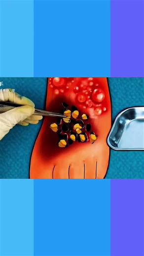 foot treatment cleaning Asmr animation #foot #treatment #cleaning #asmr #viralvideo
