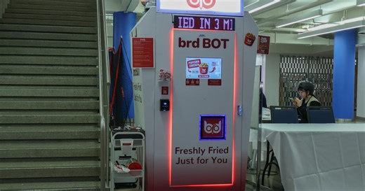 Yes, the fried chicken vending machine is real. And made-to-order.