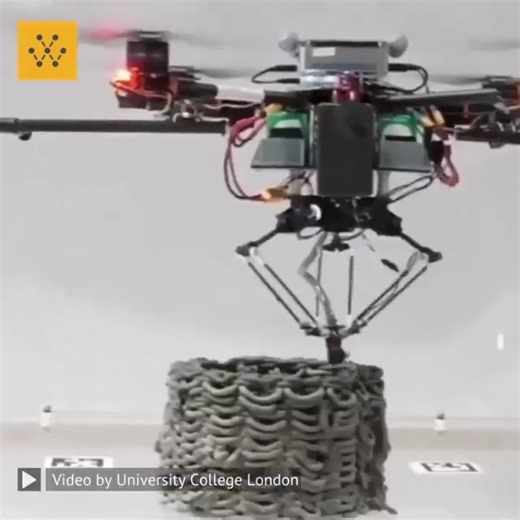 A system of flying drones working together to 3D print material, has been developed by a team involving researchers at UCL and Imperial College London. It’s the first time flying drones have been coordinated like this to 3D print an object. Video Credit: UCL #drones #sustainability #robotics #3dprinting | Wevolver.com