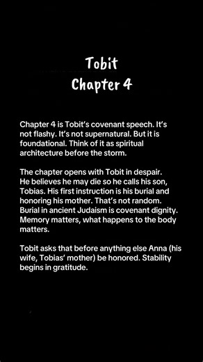 Tobit Chapter 4: Spiritual Foundations and Generosity
