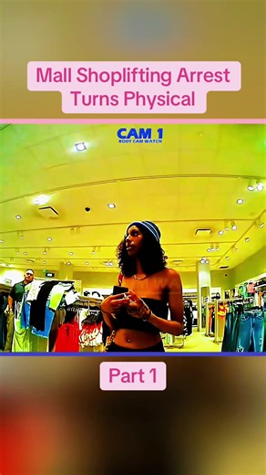 Mall Shoplifting Arrest Turns Physical Part 1 #cops #copsoftiktok #police #bodycam #crime