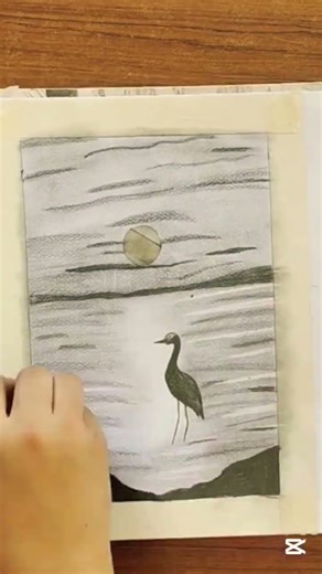 How to draw sunset drawing for beginners #short #shorts