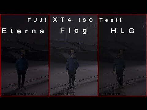 Fuji XT4 ISO Test - Eterna - Flog and HLG -