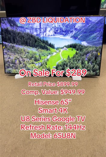 ✅ EXCELLENT WORKING CONDITION ✅ Test Before You Buy – Satisfaction Guaranteed! ✅ Includes Remote, Power Cable, Stand, and Box ✅ 3-Month Warranty Included ( Small Stain On The Screen ) 📺 Sizes from 32” to 86” Available ( FIRST COME FIRST SERVE ) #hisense #liquidation #qled #affordableprices #SmartTv