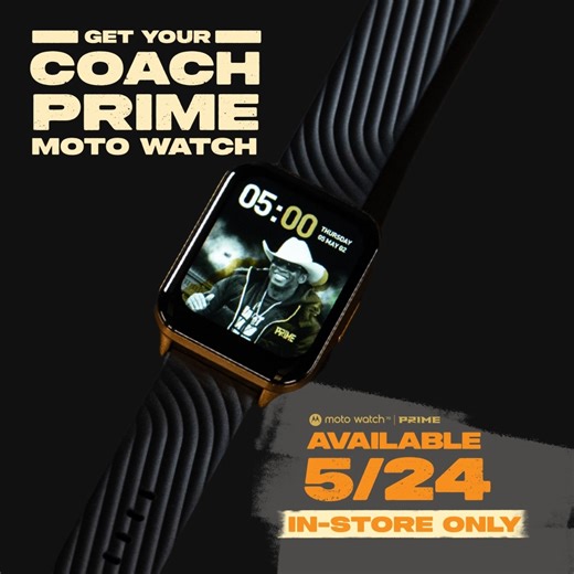 It's PRIME TIME! ⌚⚡ Introducing the Coach Prime moto watch, available beginning 5/24 at your local Boost Mobile retailer for just $99.99. Check out the link in our bio to find a store near you. #GetAfterIt #PrimeTime | Boost Mobile