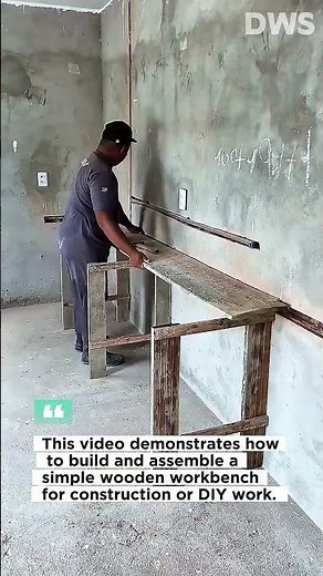 Simple Wooden Workbench Setup | Fast DIY Construction Trick