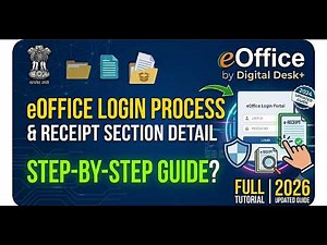 E-office// Login process//Receipt kase beje//eoffice//receipt kase bnaye//Pull Back//send//Create