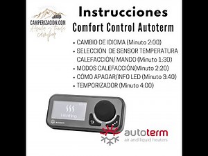 ✅INSTRUCCIONES MANDO CONFORT PANEL AUTOTERM PLANAR 2D Y 44D . NUEVO PANEL DE CONTROL. TEMPORIZADOR